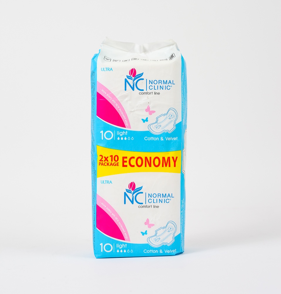 Прокладки гигиенические "Normal clinic" Comfort line normal, 4 капли, 10шт NCF04Z