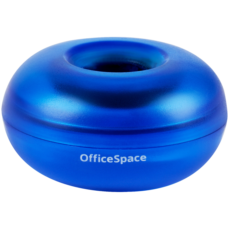 Скрепочница магнитная круглая, прозрачная, без скрепок "Office Space" 331461