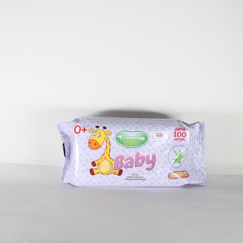 Салфетки влажные "Econom care" Baby алоэ вера, 100шт, детские Р809