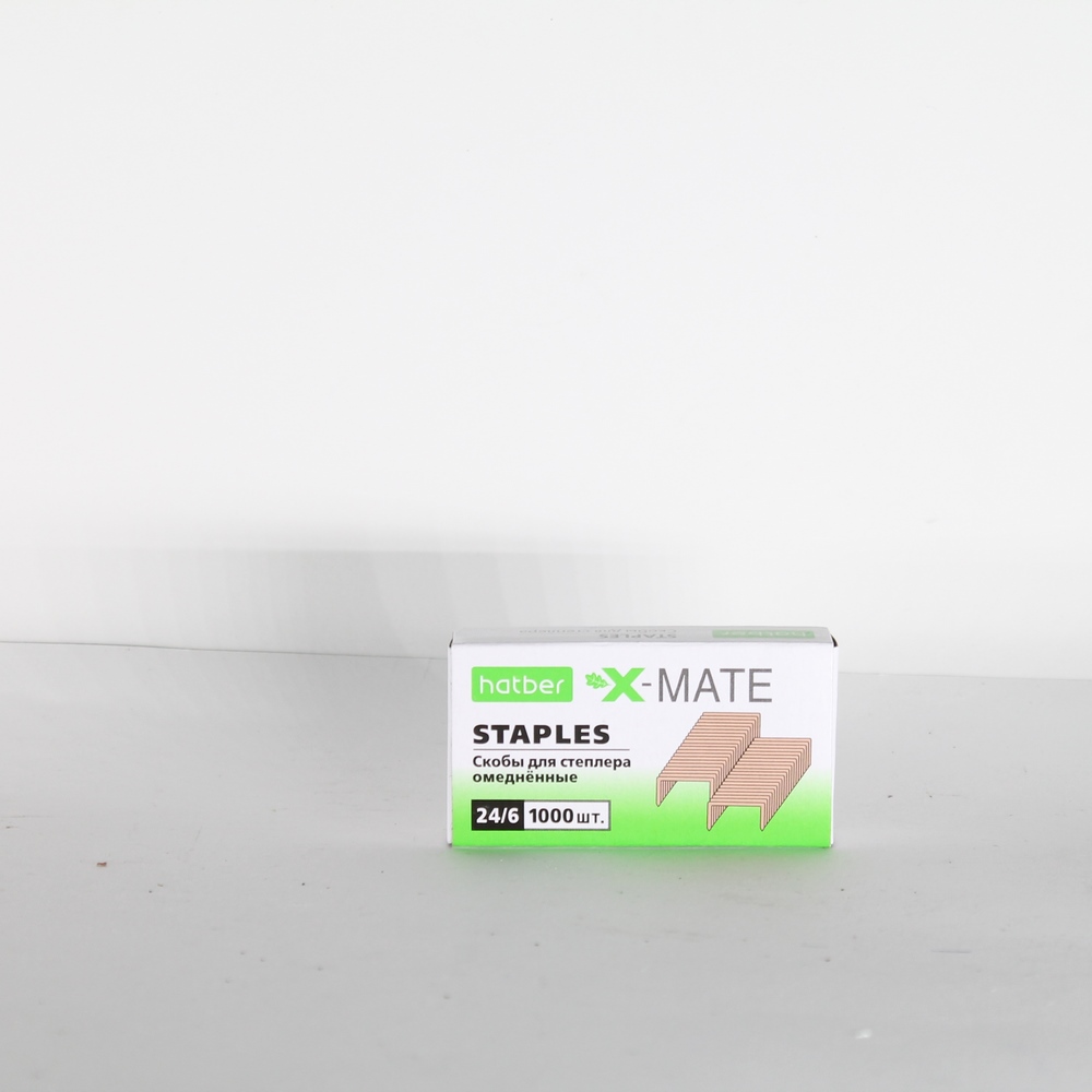 Скобы №24/6 медные, 1000шт "Hatber" X-mate SS_063653