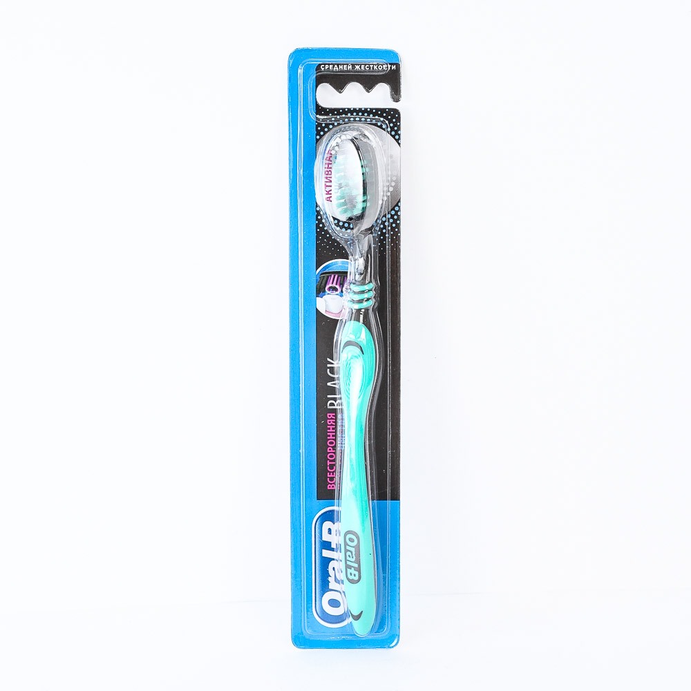 Зубная щётка "Oral-B" Black, 1шт средняя щетина 101350