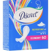 Прокладки ежедневные "Discreet" 0% Parfum, 1 капля, 60шт 61956