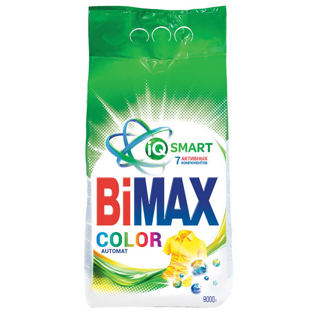 Порошок стиральный "Bimax" Color, машинная стирка, для цветных тканей, 9кг 96602