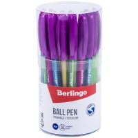 Ручка шариковая неавтоматическая синяя, 0,7мм с гриппом, 1шт "Berlingo" Triangle 110 Color CBp_07115