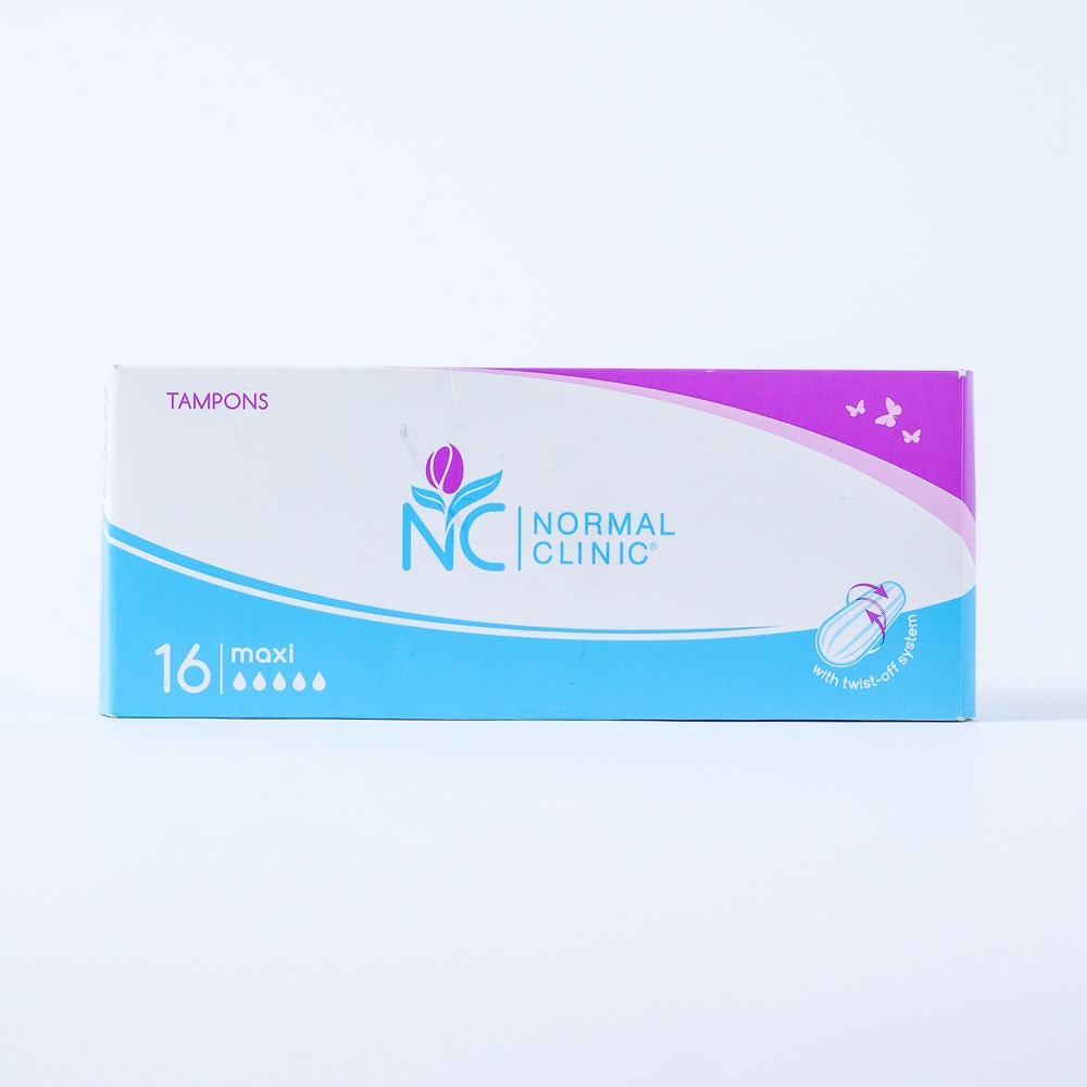 Гигиенические тампоны "Normal clinic" БС, 5 капель, 16шт 09023