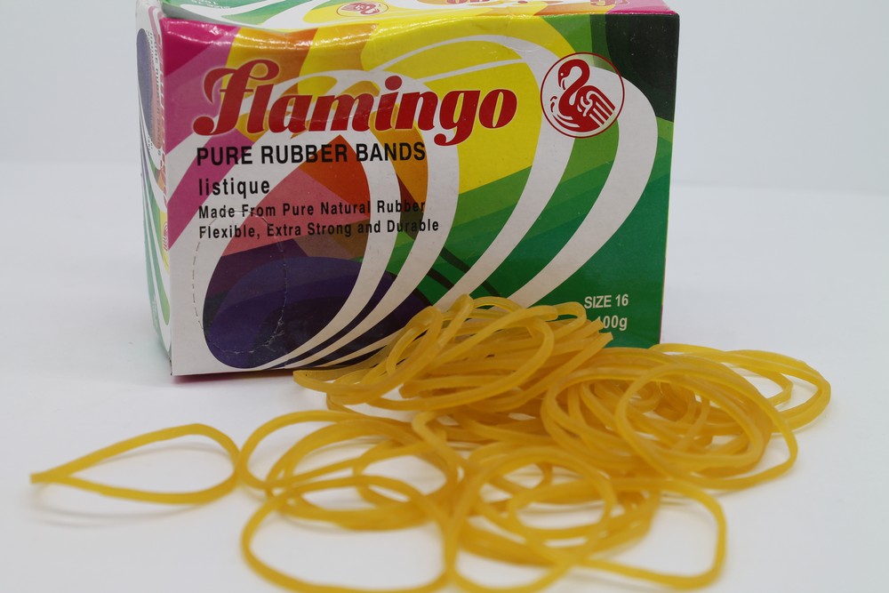 Банковская резинка для денег 100гр, 40мм цвет натуральный "Flamingo" 07909