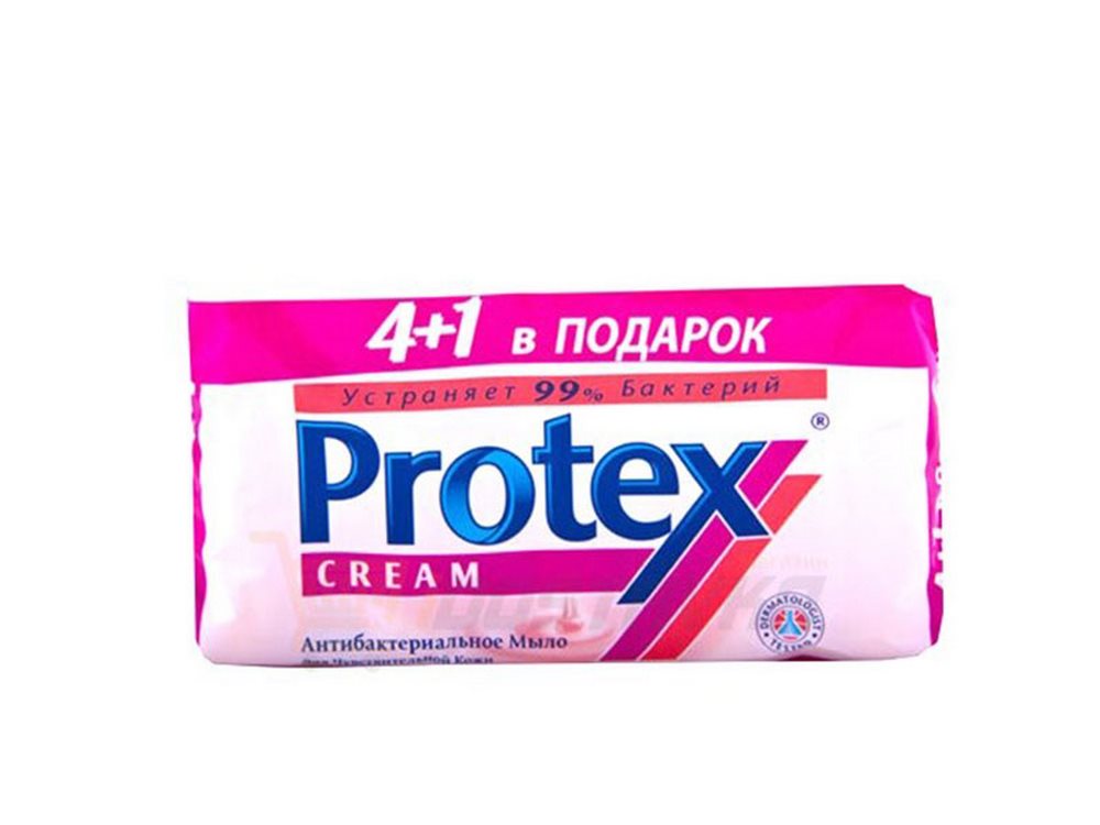 Мыло кусковое "Protex" Cream 4+1, 5*70гр 34531