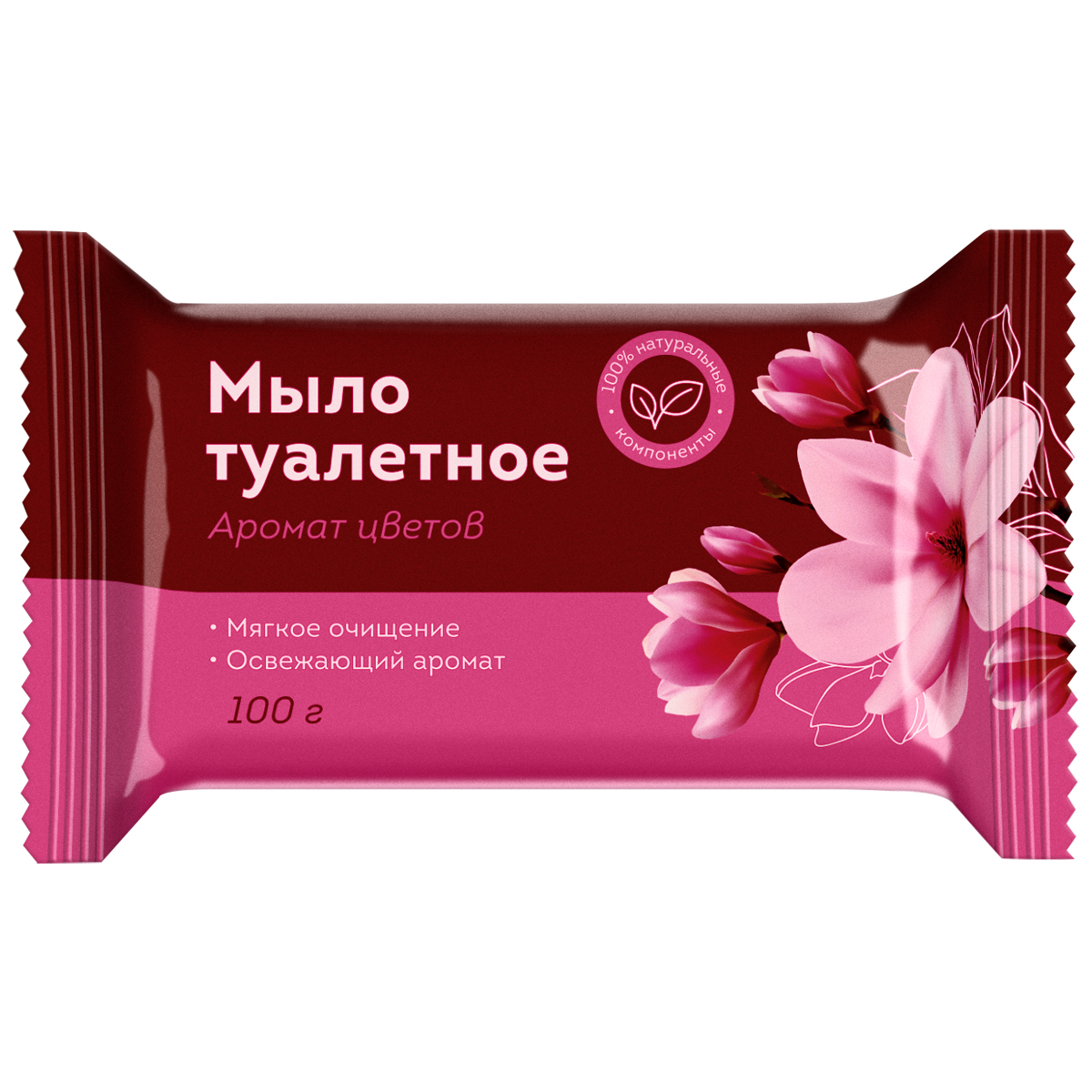 Мыло кусковое "Office Clean" Аромат цветов, 100гр 340316