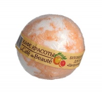 Соль для ванн "Кафе красоты" Бурлящий шарик, цитрусовый сорбет, снятие стресса и усталости, 120гр 86