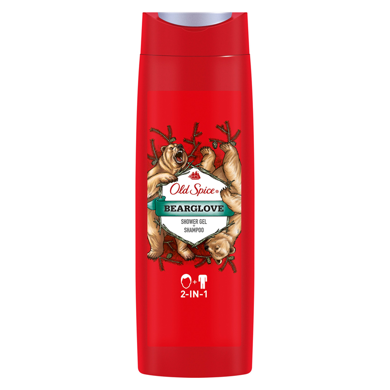 Шампунь-гель для душа "Old spice" Bearglove, для всех типов волос, 400мл 33869