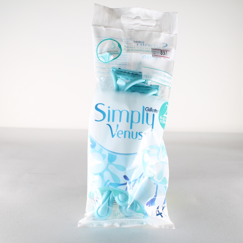 Станок для бритья "Gillette" Simply Venus, 2 лезвия, 4шт 46693
