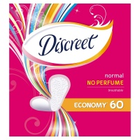Прокладки ежедневные "Discreet" 0% Parfum normal, 1 капля, 60шт 62076