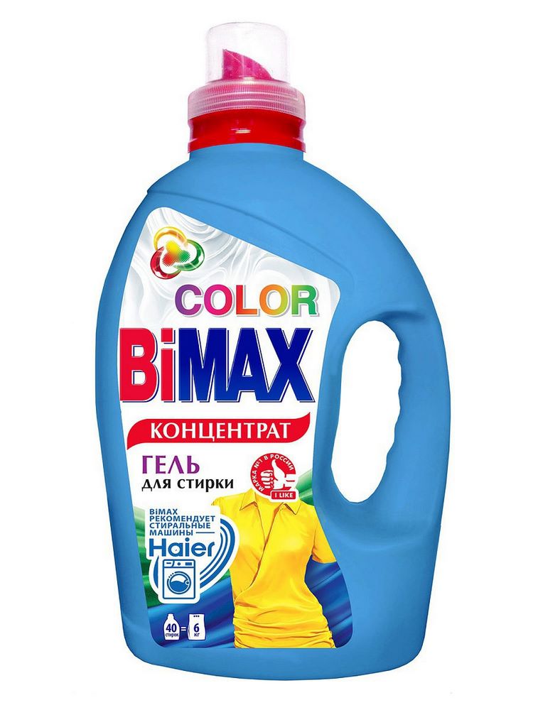 Гель для стирки "Bimax" Color, ручная и машинная стирка для цветных тканей, 1,3л 98224
