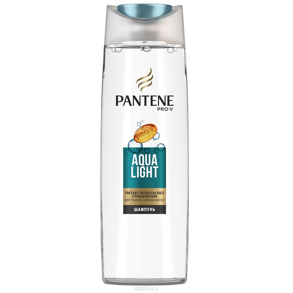 Шампунь для сухих и поврежденных волос "Pantene PRO-V"  Aqua Light, для жирных волос, 400мл 96381