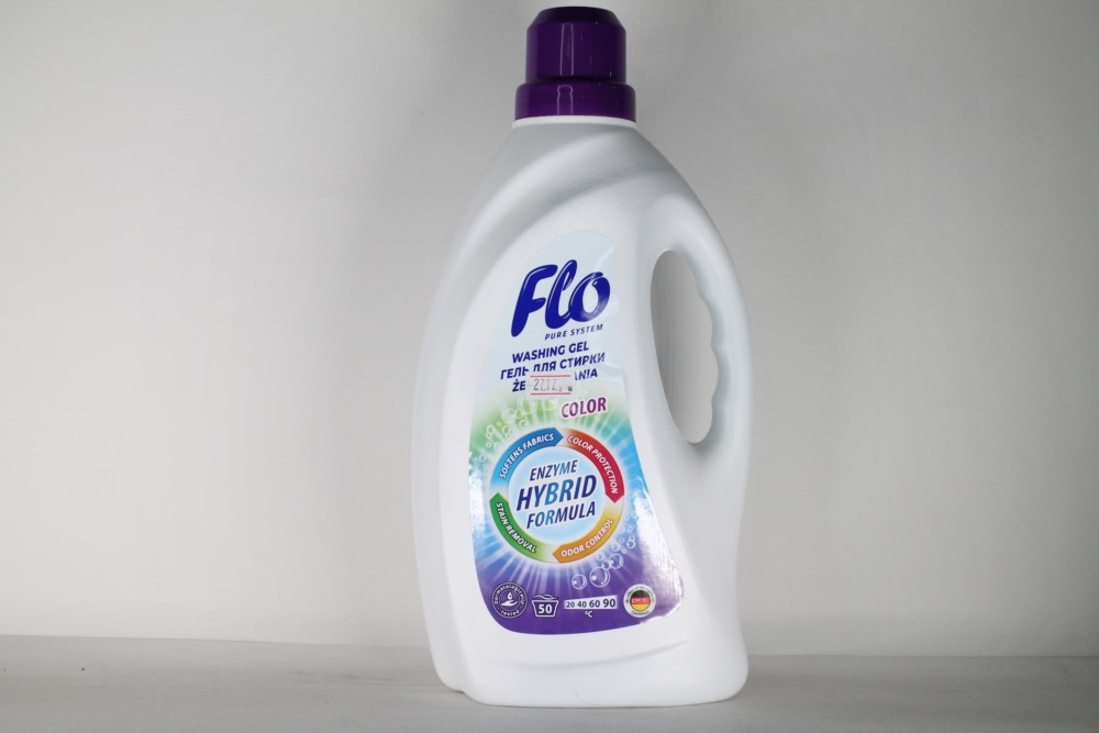 Гель для стирки "Flo" Защита цвета, ручная и машинная стирка для цветных тканей, 2л 37740