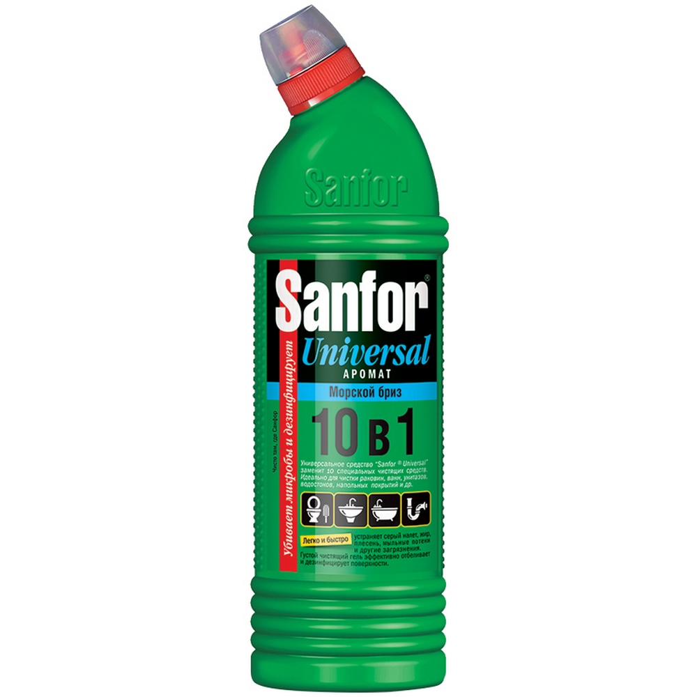 Чистящий гель "Sanfor" Universal Морской бриз, очищение, дезинфекция, блеск, 1000гр 10332