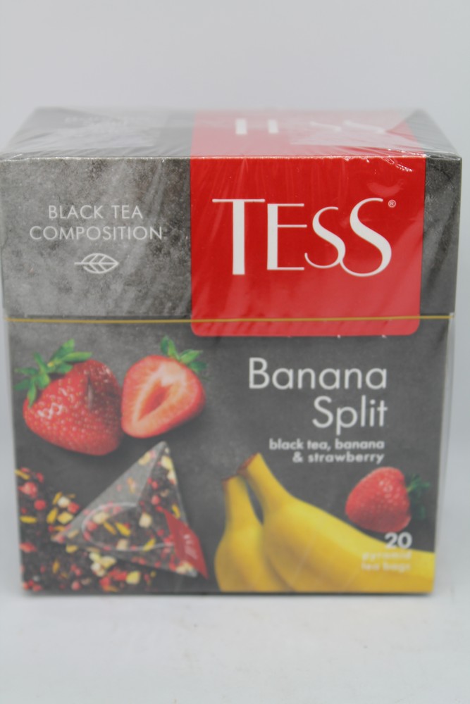 Чай крепкий черный, пакетированный, 20*1,8гр "Tess" Banana split 11450