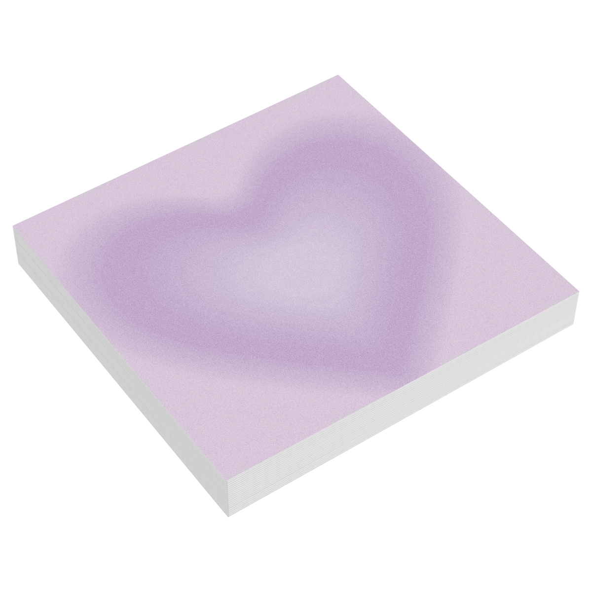 Бумага для заметок самоклеящаяся 85*85мм с рисунком, 100 листов "Meshu" Purple heart MS_65025