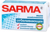 Хозяйственное мыло кусковое "Sarma" для всех типов ткани отбеливающее 65%, 140гр 11490