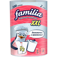 Полотенца бумажные "Familia" XXL, 2 слоя, 1шт 00563