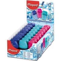 Точилка ручная 1 отверстие пластиковая с контейнером "Maped" Shaker 47531