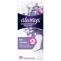 Прокладки ежедневные "Always" Незаметная защита, 2 капли, 20шт 90806930