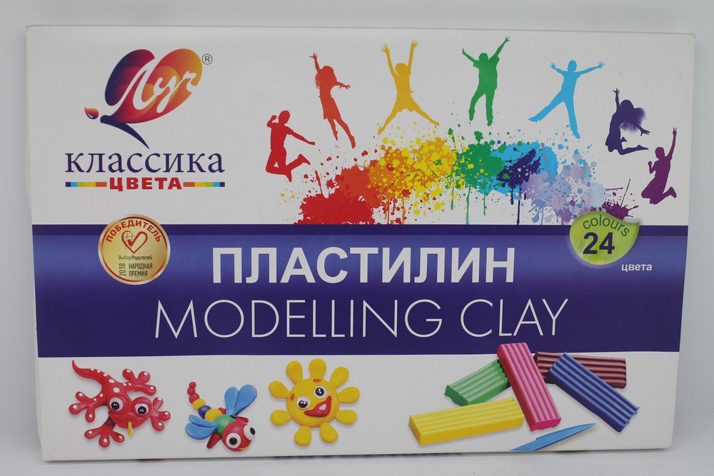 Пластилин школьный 24 цвета 480гр "Луч" Классика 28С 1642-08