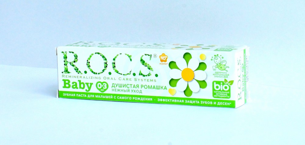 Зубная паста детская "R.O.C.S." от 0 до 3 лет   защита от кариеса , ромашка 45гр 71590