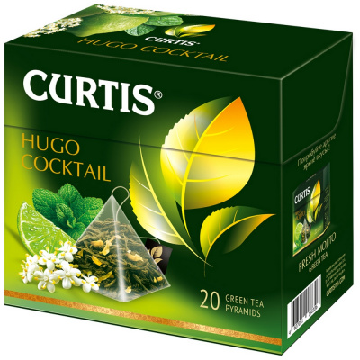 Чай зеленый, пакетированный, 20*1,8гр "Curtis" Hugo Cocktail 50351