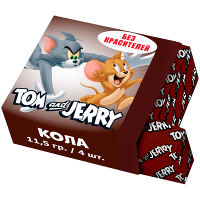 Жевательная конфета "Tom and jery" 1шт, кола, 11,5гр 74178