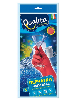 Перчатки для уборки Quality Universal, S, латексные, красные 10804