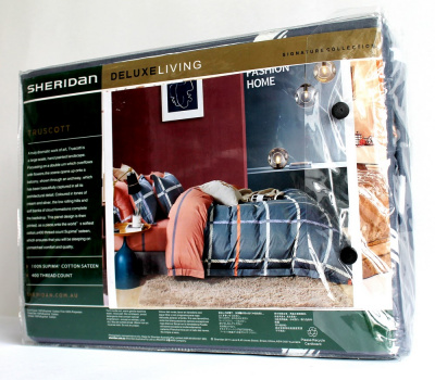 Постельное белье двухспальное хлопок, цвет ассорти крупная клетка "Sheridan" Deluxe Living 28840