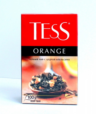 Чай крепкий черный, листовой, 100гр "Tess" Orange 06463
