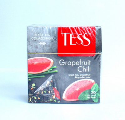 Чай крепкий черный, пакетированный, 20*1,8гр "Tess" Grapefruit chill 15281