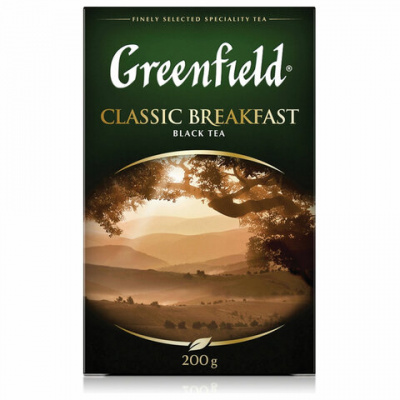 Чай крепкий черный, листовой, 200гр "Greenfield" Classic Breakfast 07927