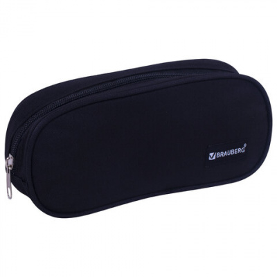 Пенал мягкий косметичка, черный "Brauberg" Black 229271
