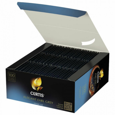 Чай крепкий черный, пакетированный, 100*1,7гр "Curtis" Elegant earl grey 58029
