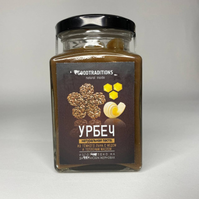 Урбеч "Goodtraditions" Из темного льна с медом и топленым маслом, 1шт, 230гр 626910