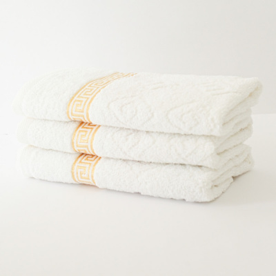 Полотенце для рук, 30*30см, цвет белое, вышевка золотом, 1шт "Cotton towel"  94206