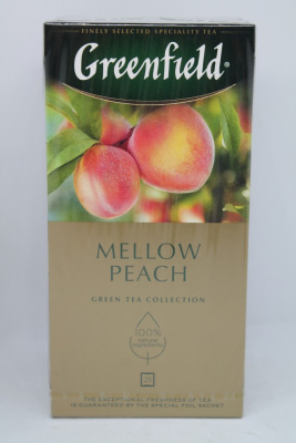 Чай зеленый, пакетированный, 25*1,8гр "Greenfield" Mellow Peach 13898