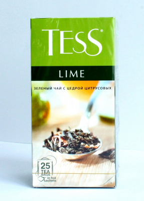 Чай зеленый, пакетированный, 25*1.5гр "Tess" Lime 05961