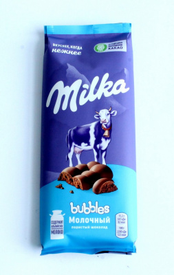 Плитка "Milka" Bubbles пористый, молочный шоколад, 76гр 81880
