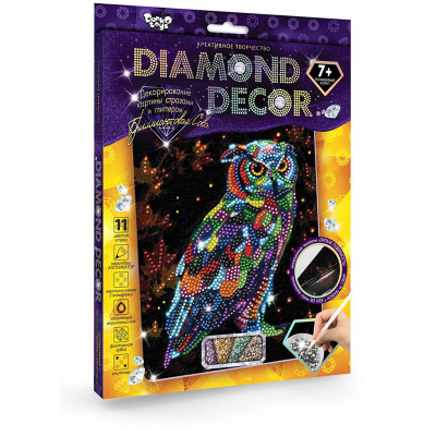 Аквамозаика алмазная 205*280см "Danko toys" Бриллиантовая сова DAR-01-02