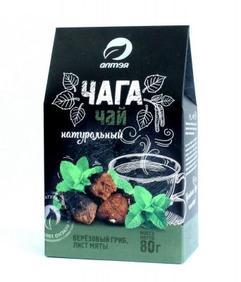 Чай травянной, листовой, 80гр "Алтэя" Чага с мятой 90936