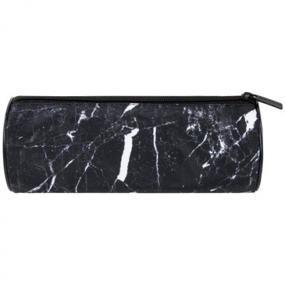 Пенал мягкий футляр корпусный двойной, черный/ с рисунком "Brauberg" Black marble 271569