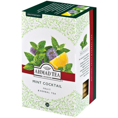 Чай травянной, пакетированный, 20*1,5гр "Ahmad tea" "Mint cocktail-мята и лимон" 11662