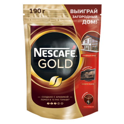 Кофе растворимый "Nescafe" Gold, 190гр 27231