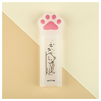 Пенал тубус пластиковый прозрачный "Meshu" Paw MS_55444