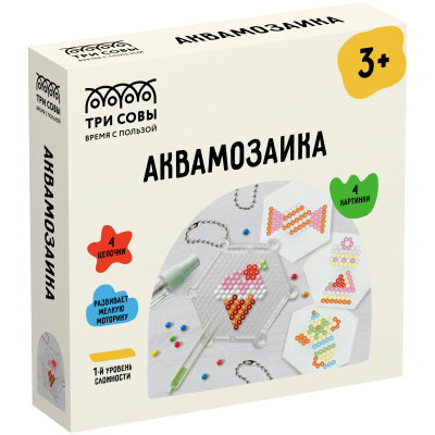 Аквамозаика алмазная 12*12см "Три совы" Чаепитие AQB_54284