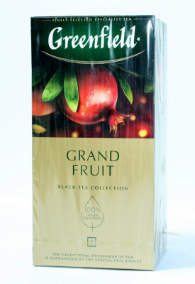 Чай крепкий черный, пакетированный, 25*2гр "Greenfield" Grand fruit 13874